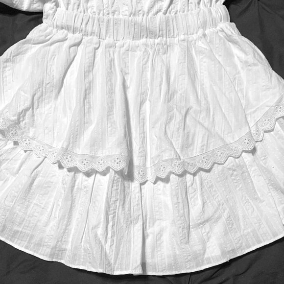 NEW Free The Roses/Nordstrom white tiered ruffled dress - Picture 3 of 7